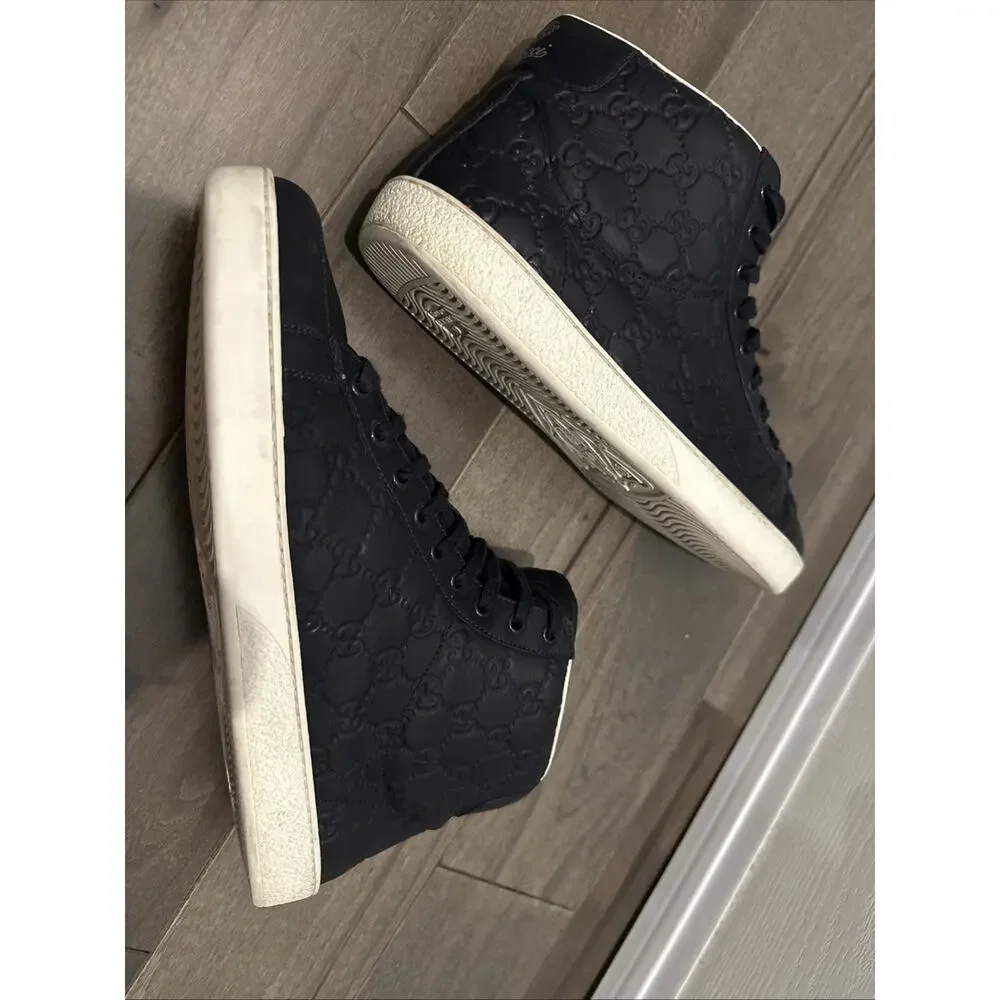 AUTHENTIC GUCCI BROOKLYN GUCCISSIMA 357169 GG 10.5 (fits USA 11.5) DK BLUE